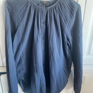Quince Midnight Blue Blouse